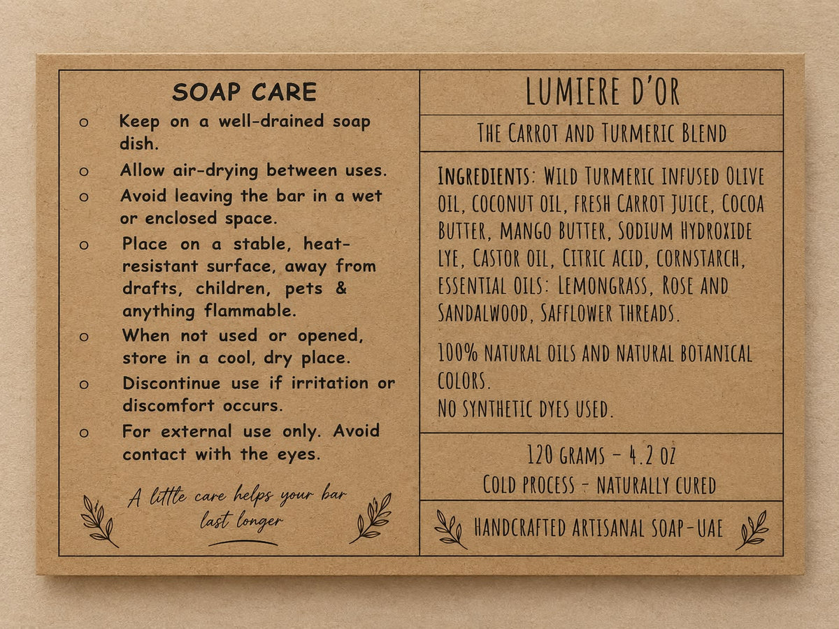 L'umiere D'Or - The turmeric and Carrot Blend