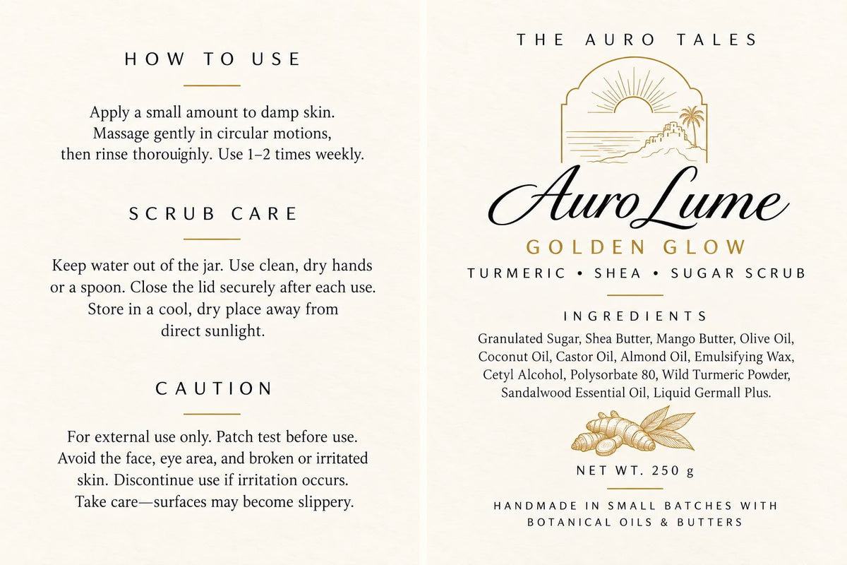 AuroLume - Turmeric, Shea and Sugar Scrub