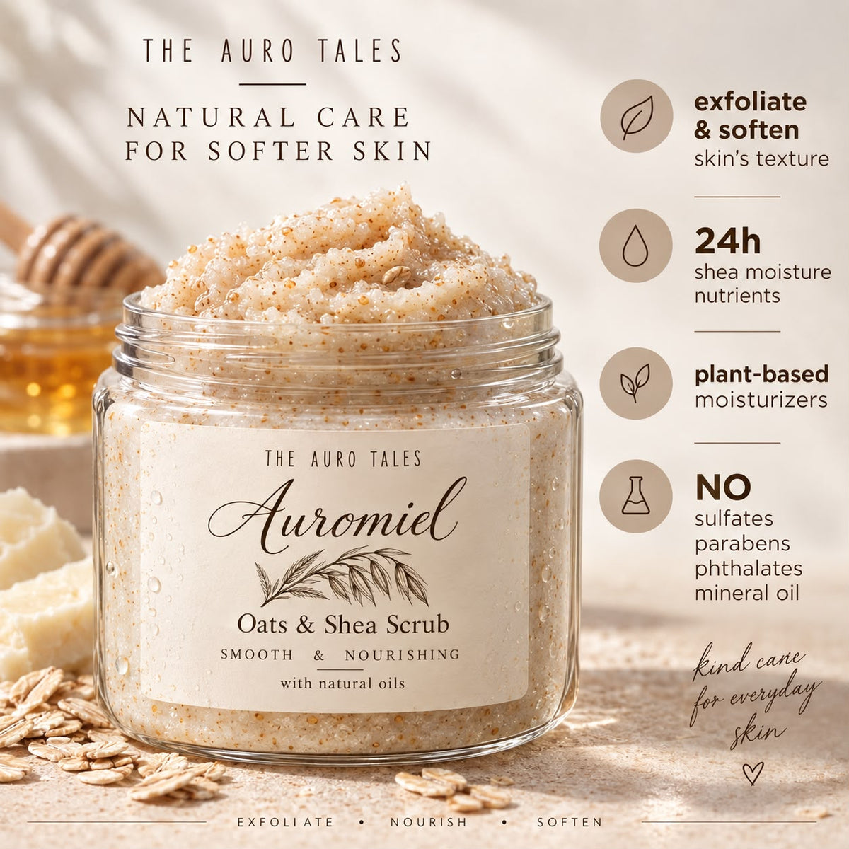 AuroMiel - Oatmeal and Shea Scrub