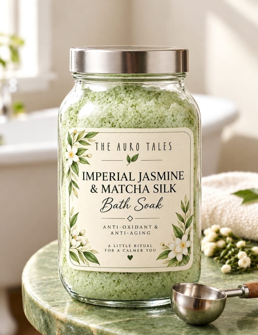 Imperial Jasmine and Matcha Silk - Anti-oxidant and Anti-aging Bath Salt