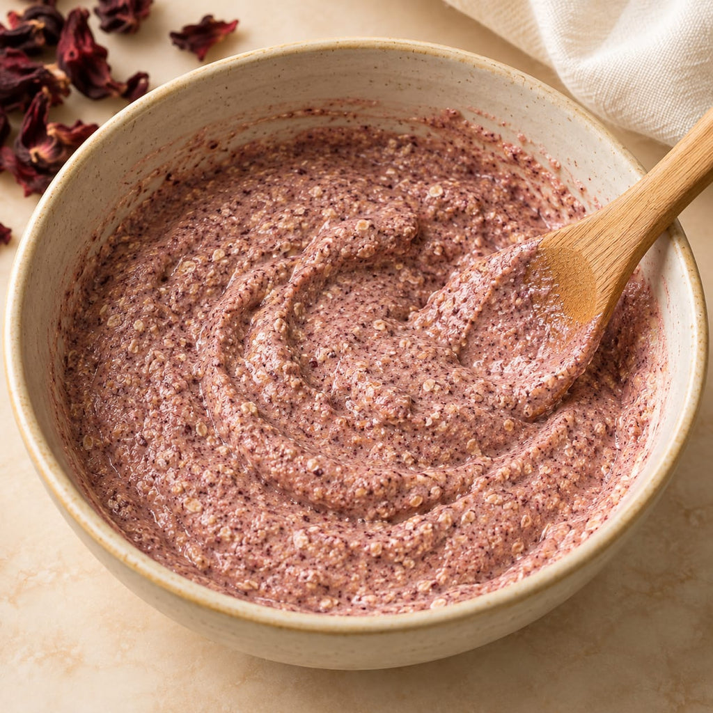 The Ruby Pearl Rosella face scrub (dry)