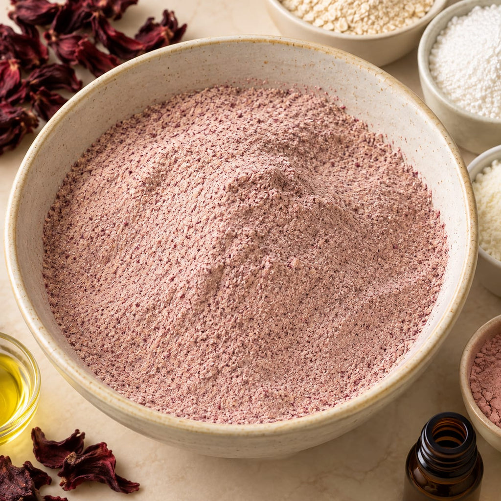 The Ruby Pearl Rosella face scrub (dry)